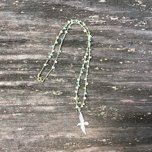 Sundance free as bird SILVER pendant PEARLS STONES necklace